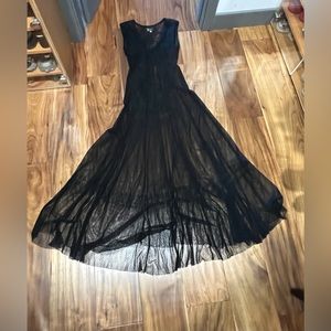 Black Biya Johnny Was embroidered lace dress size small